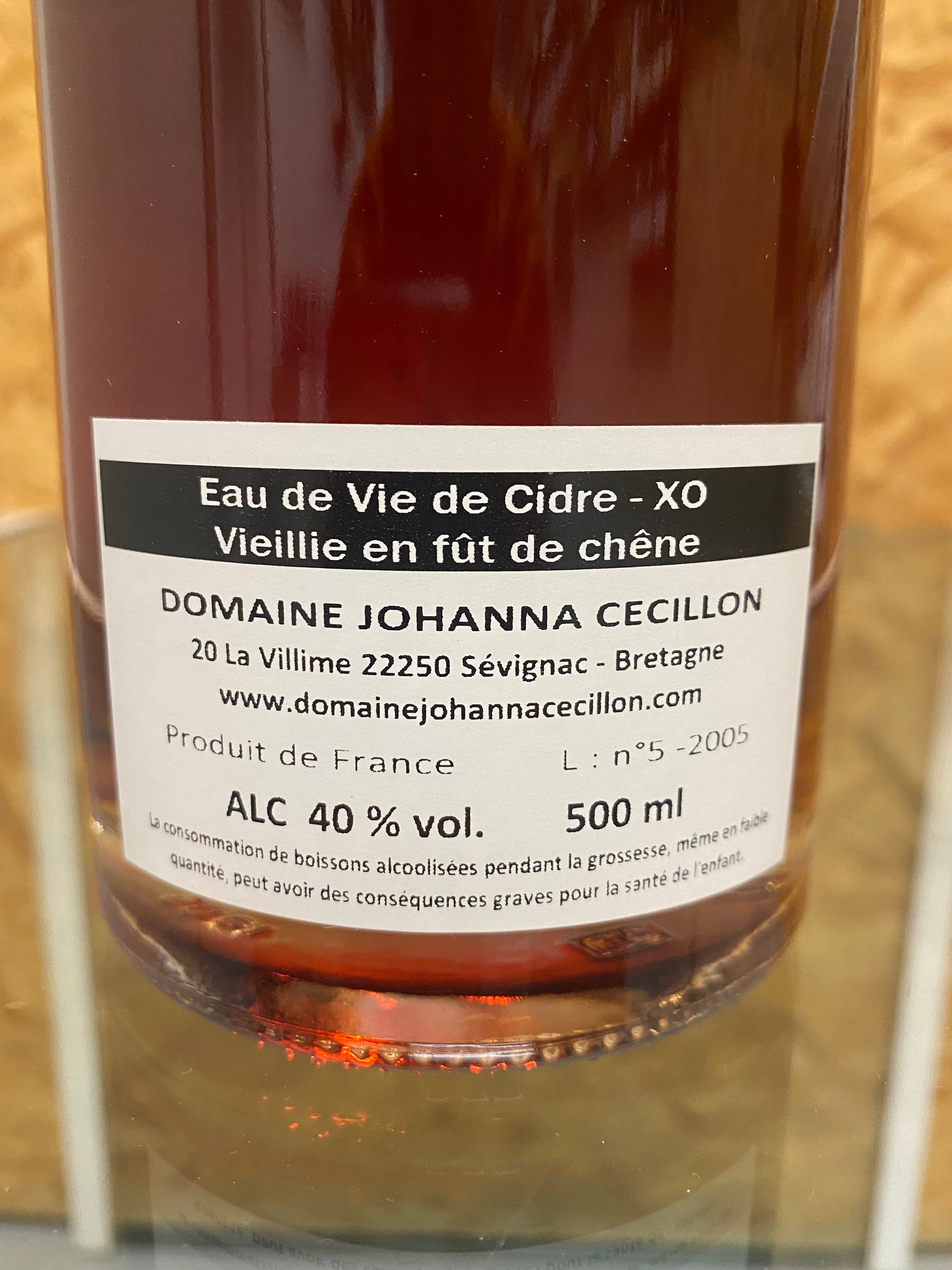 Domaine Johanna Cécillon eau-de-vie Dragon rouge XO 50 CL Sterk natuurlijk